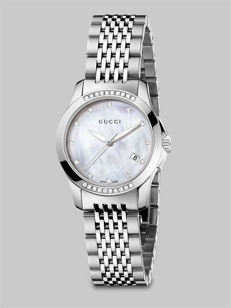 gucci g-frame diamond mother-of-pearl &|Gucci g timeless collection.